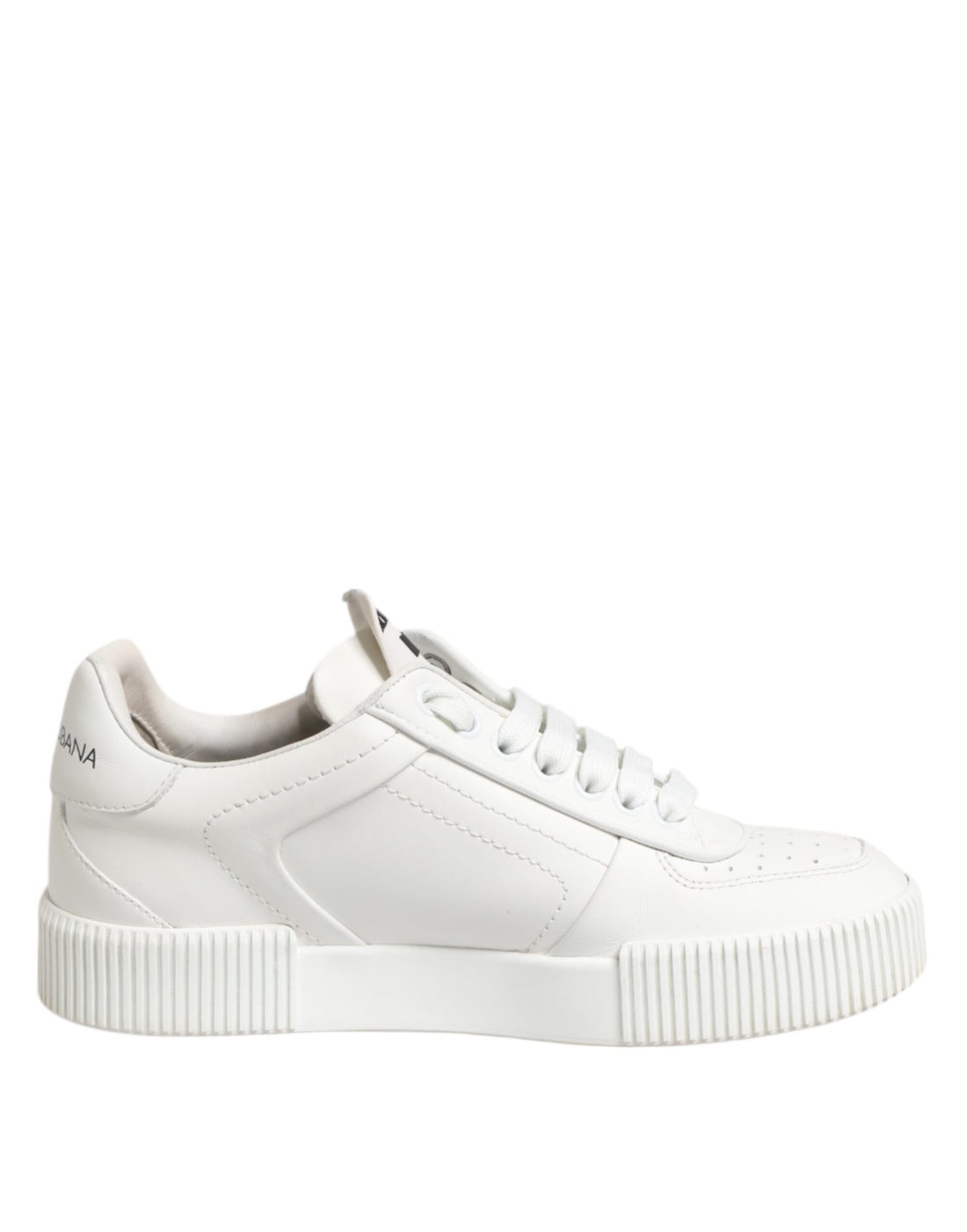 White Miami Leather Low Top Sneakers Shoes