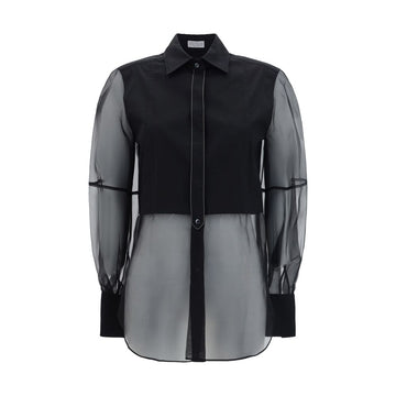 Black Cotton Pattern Shirt