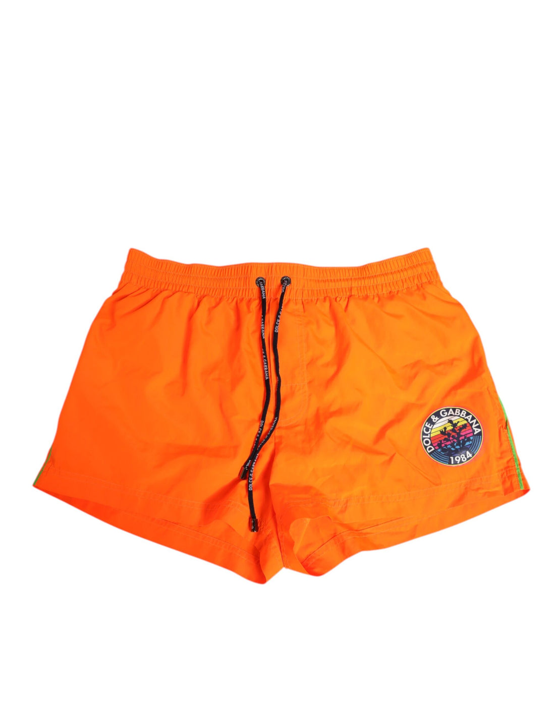 Orange Polyester Beachwear Men Shorts Swimwear