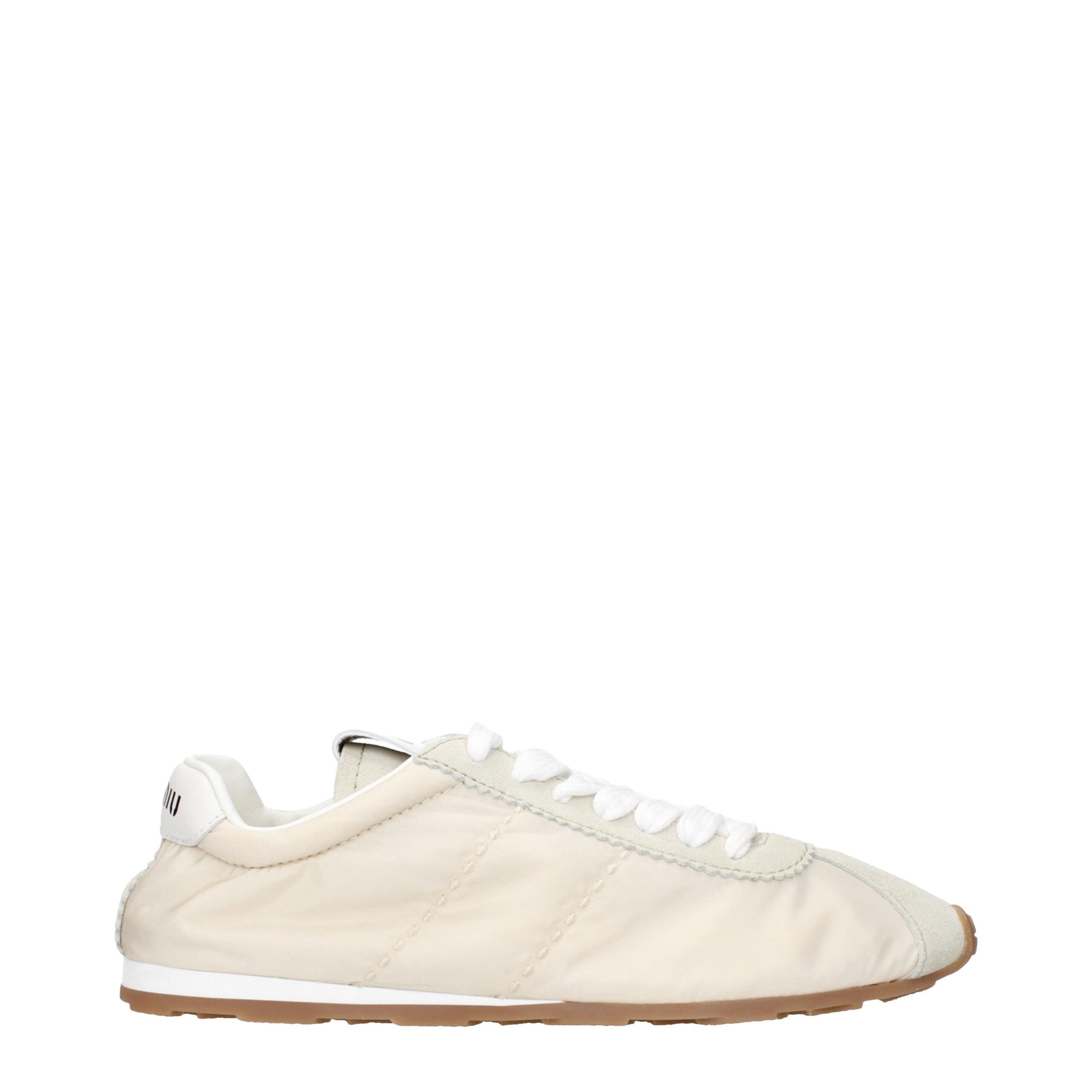 Beige Fabric Low Tops