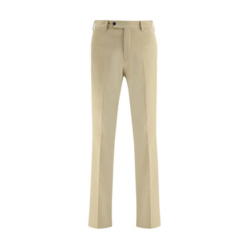 Beige Cotton Chino Pants