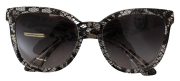DG4190 Black Lace Acetate Crystal Round Sunglasses