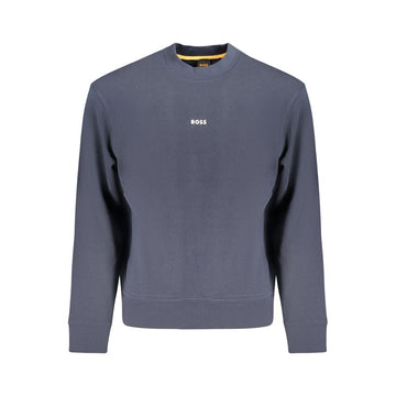 Blue Cotton Men Sweater