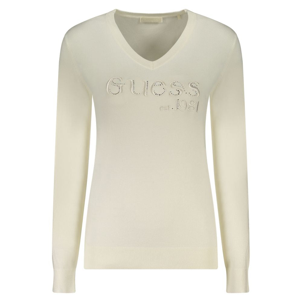 White Viscose Women Sweater