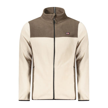 Beige Polyester Men Sweater