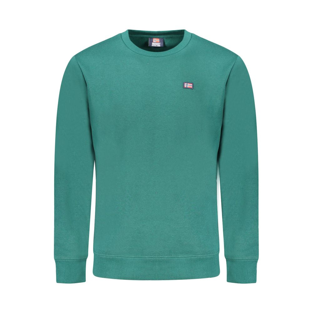 Green Cotton Mens Sweater