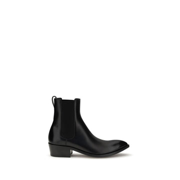 Black Calf Leather Bos Taurus Chelsea Boots