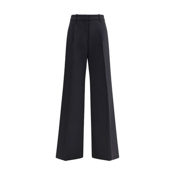 Black Wool Casual Pants