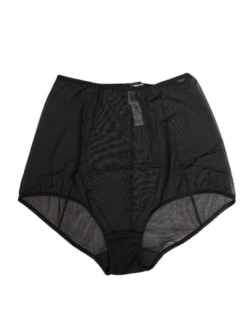 Black High Waist Mesh Sheer Shapewear Underwear