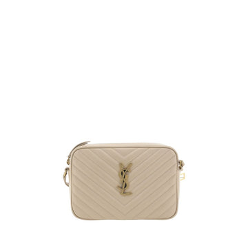 Beige Calf Leather Bos Taurus Shoulder Bag