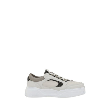 White Calf Leather Bos Taurus Low Top Sneakers