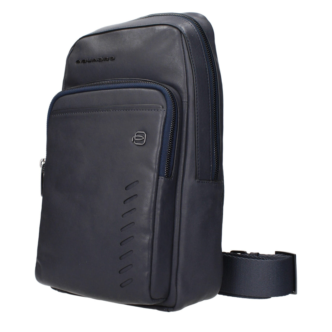 Blue Leather Crossbody Bag