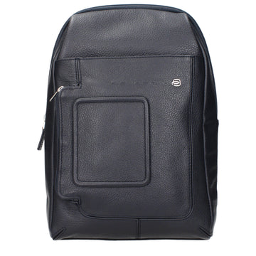 Blue Leather Crossbody Bag