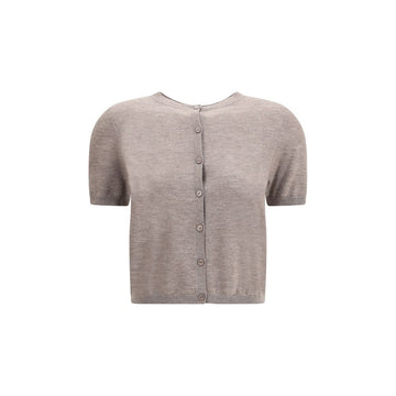Beige Cashmere Cardigan