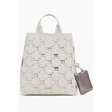 Beige Polyethylene Women Backpack