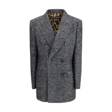 Gray Fleece Wool Blazer