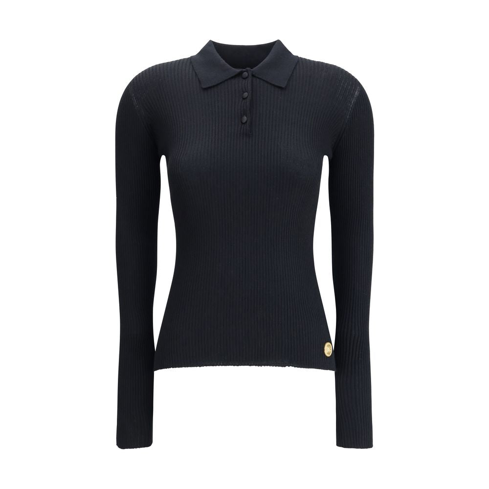 Black Cashmere Polo Shirt