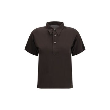 Brown Viscose Polo Shirt