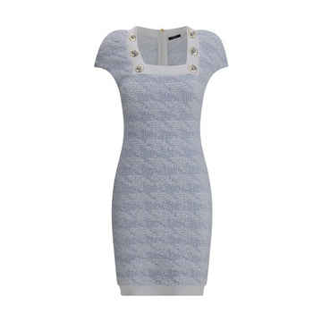 Light Blue Polyamide Casual Dress