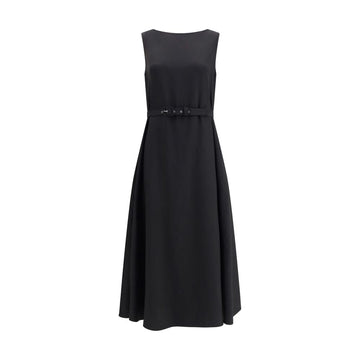 Black Polyester Casual Dress