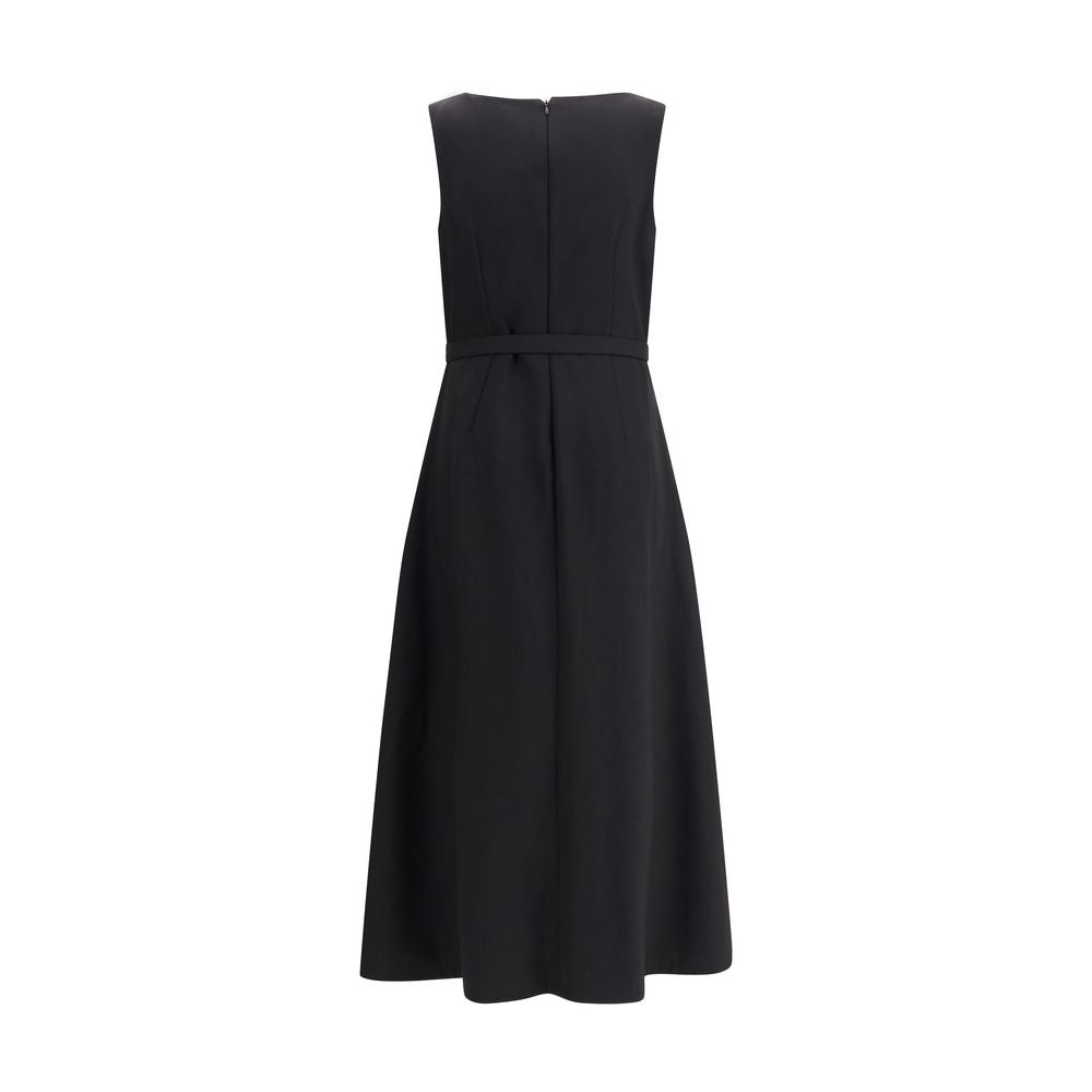 Black Polyester Casual Dress