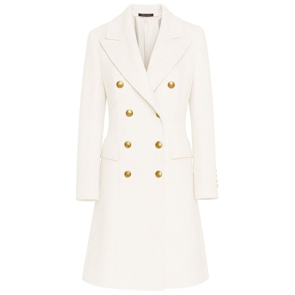 White Wool Women Coat