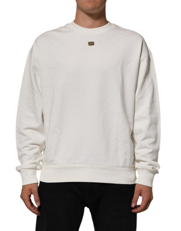 White DG Logo Crew Neck Sweatshirt Sweater
