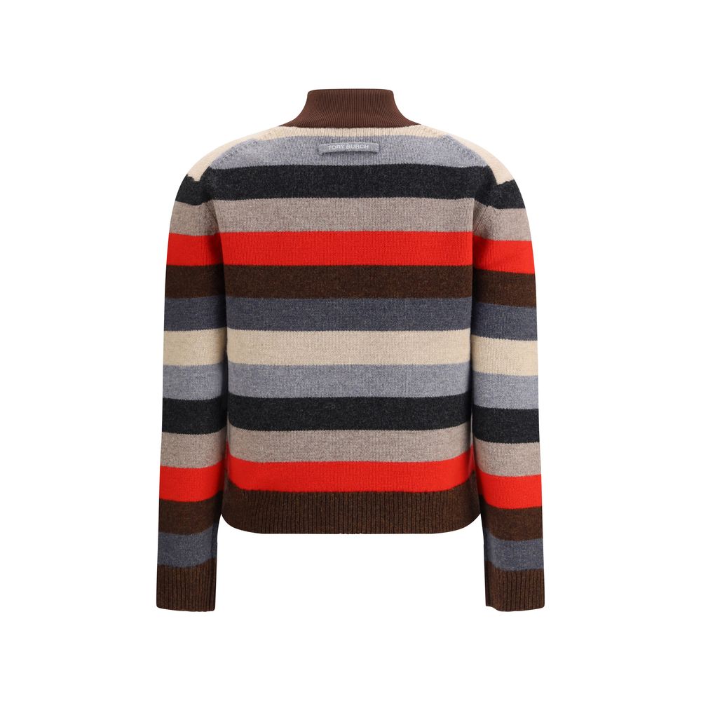 Multicolor Merino Wool Turtleneck