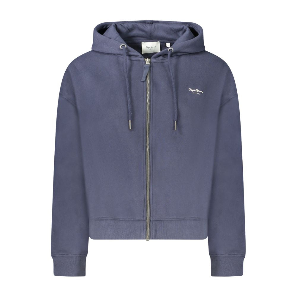 Blue Cotton Women Sweater