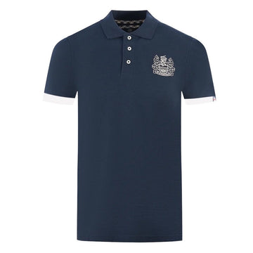 Blue Cotton Polo Shirt