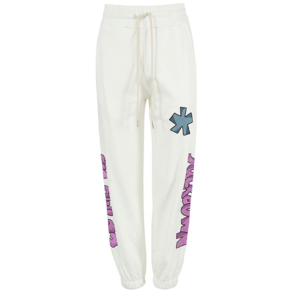 White Cotton Women Sweatpant