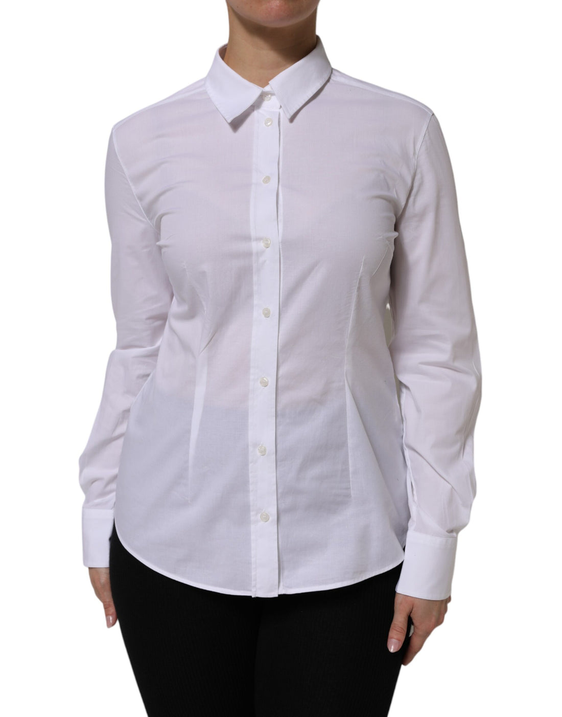 White Cotton Collared Dress Formal Shirt Top