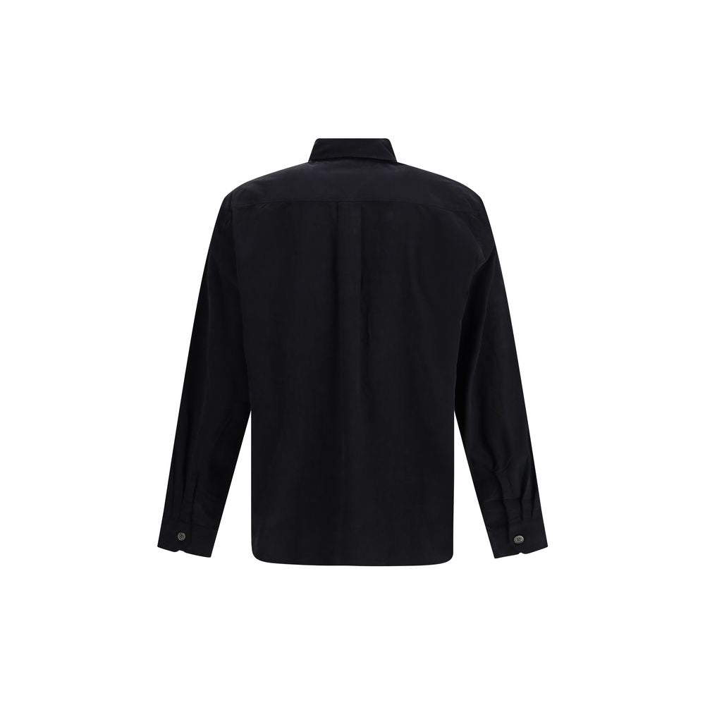 Black Cotton Dress Shirt
