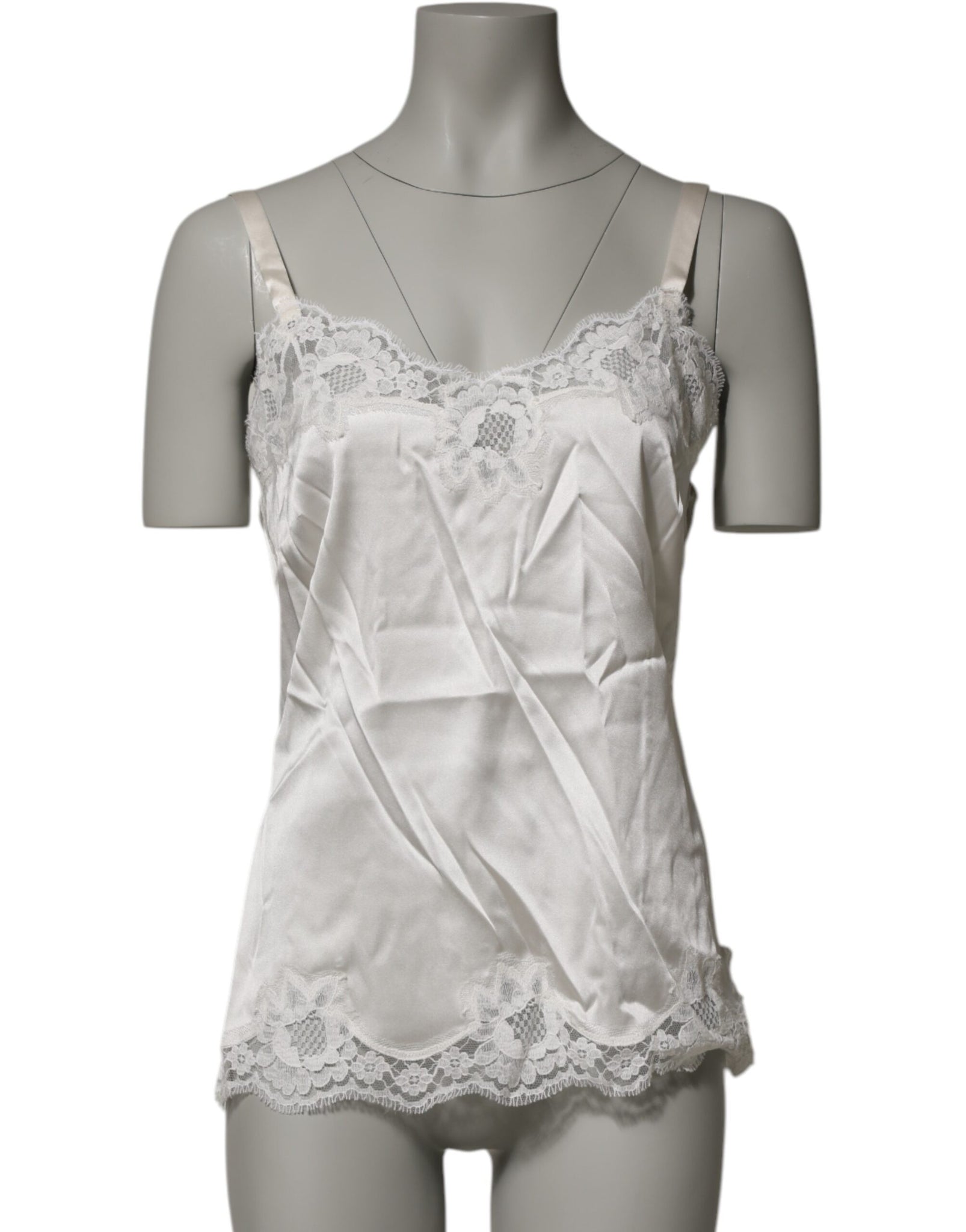 Off White Floral Lace Tank Lingerie Top Underwear