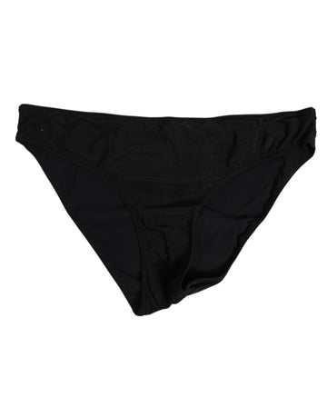 Black Nylon Stretch Slip Brief Women Underwear