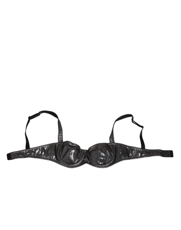 Black Acetate Stretch Balconette Bra Underwear