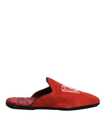 Red Suede DG King Men House Slippers Shoes