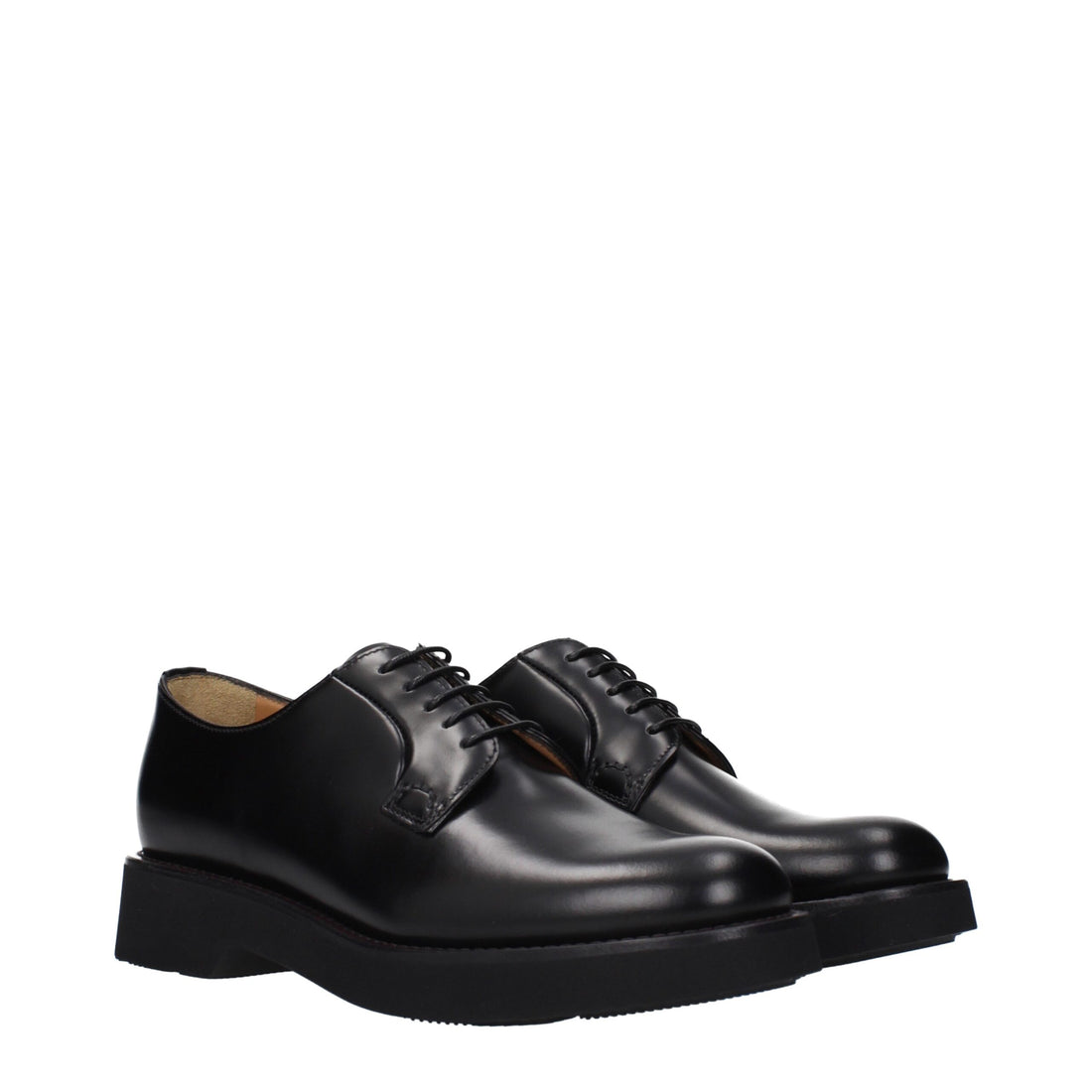 Black Leather Oxfords And Derbies