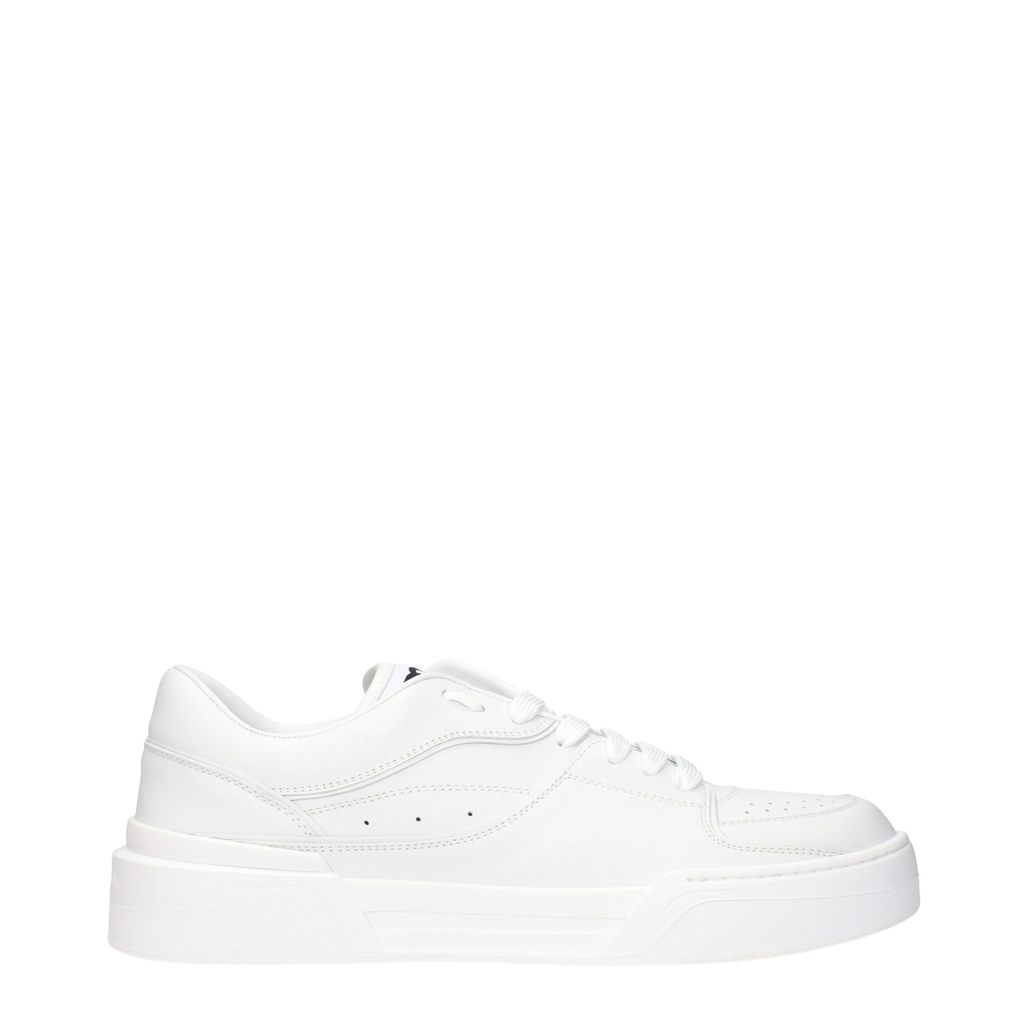 White Leather Low Top Sneakers