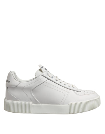 White Leather MIAMI Low Top Sneakers Shoes