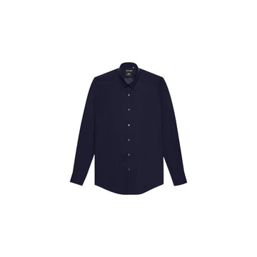 Blue Cotton Dress Shirt