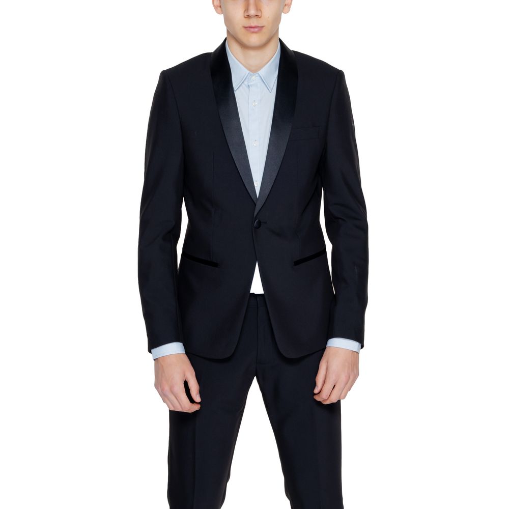 Black Polyester Blazer