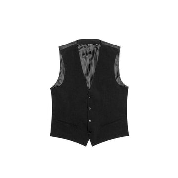 Black Polyester Waistcoat