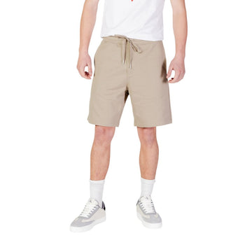 Beige Cotton Bermuda Shorts