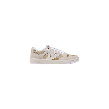 Beige Suede Leather Low Top Sneakers