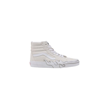 White Suede Leather High Top Sneakers