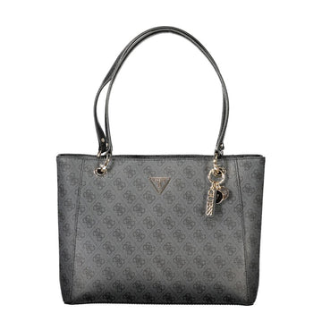 Black Polyethylene Women Handbag