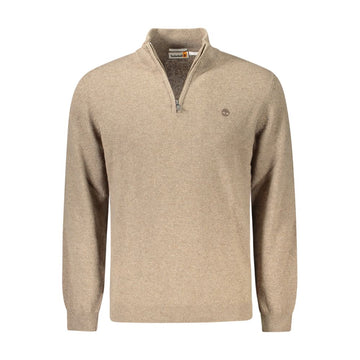 Beige Wool Men Sweater