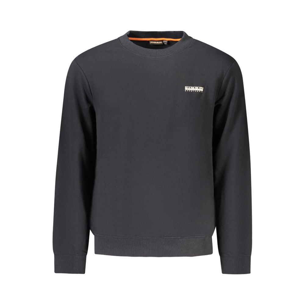 Black Cotton Men Sweater