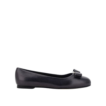 Black Calfskin Ballet Flats